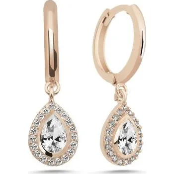 Náušnice Olivie Stříbrné náušnice KAPKA ROSE 7146 Ag 925; ≤2,6 g.