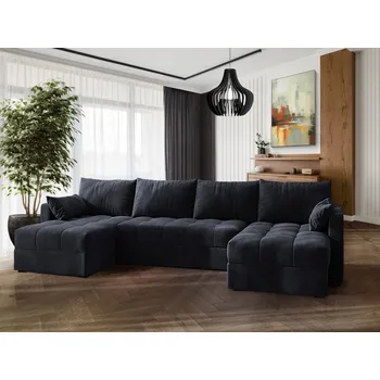 Sedací souprava Rohová sedačka HELVEN U, látka antracit - II. jakost, POUZE OSOBNÍ ODBĚR +možnost VÝNOSU + vyzvednutí ZDARMA