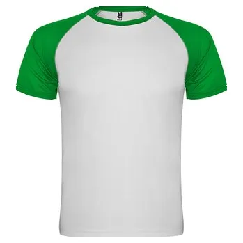 Dámské tričko Dětské sportovní tričko Indianapolis, bílá/zelené kapradí, Velikost 16