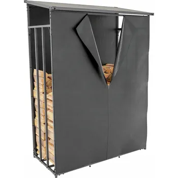 Stojan na dřevo VidaXL kovový