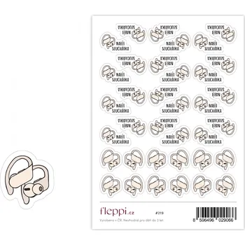 samolepka Fleppi Samolepky Nabít sluchátka 2