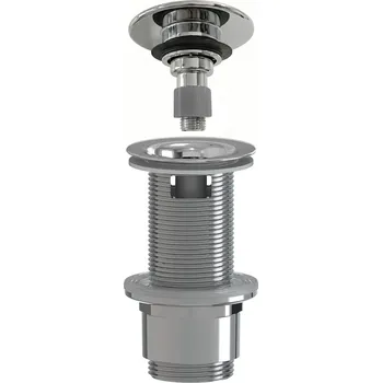 Odvodňovací žlab CERANO - Umyvadlová výpusť - 5/4“ click-clack s přepadem - neuzavíratelná - plast - 67/82mm - chrom