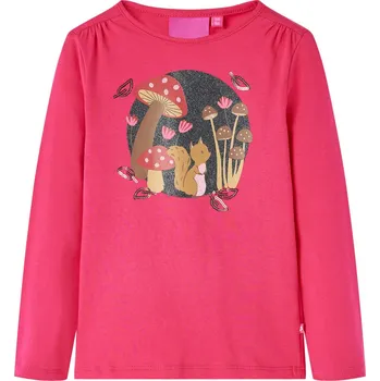 Chlapecké tričko Dětské tričko s dlouhým rukávem jasně růžové 104 - 8721012037212