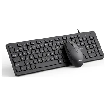 Klávesnice C-TECH KBM-105, drátový combo set s myší, USB, CZ/SK