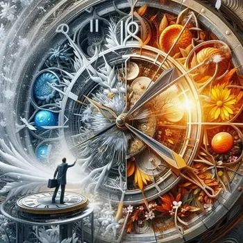 Diamantové malování Diamantové malování - Záhadné hodiny (70 x 70)