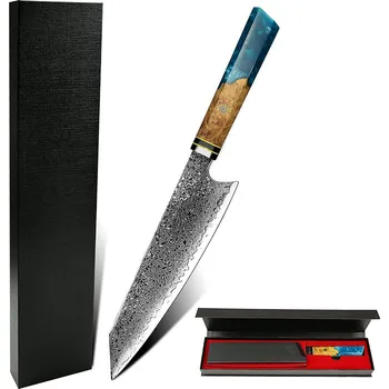 Kuchyňský nůž Damaškový kuchyňský nůž IS 14037 Modrá