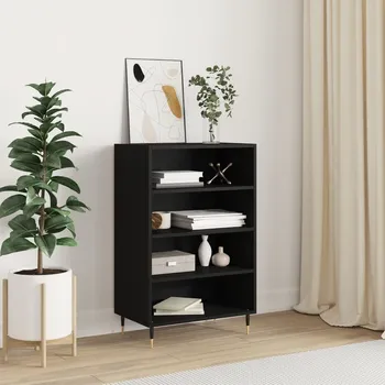 Příborník do zásuvky Skříň highboard černá 57 x 35 x 90 cm kompozitní dřevo - 8720845908003