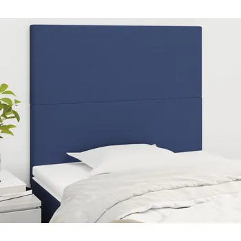 Čelo postele 2 ks modré 100x5x78/88 cm textil - 8720287239123