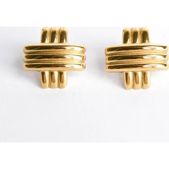 Náušnice KŘÍŽOVÉ GEOMETRICKÉ NÁUŠNICE CHIRURGICKÁ OCEL PECA del SOL