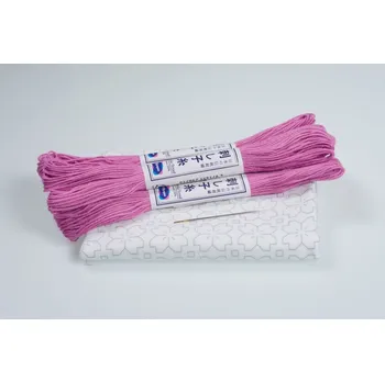 Vyšívací vzor Hitomezashi sashiko vyšívací sada 34 x 34 cm SAKURA, bílá, sartor.cz