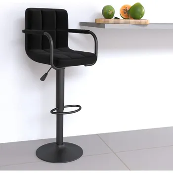 Barová židle Barová židle černá textil - 8720286530115