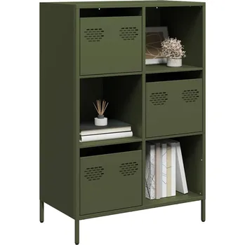 Příborník do zásuvky Skříň olivově zelená 68 x 39 x 103,5 cm ocel - 8721102931673