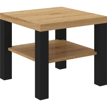 Obývací pokoj Konferenční stolek Bill 60 x 60 cm dub artisan/černý