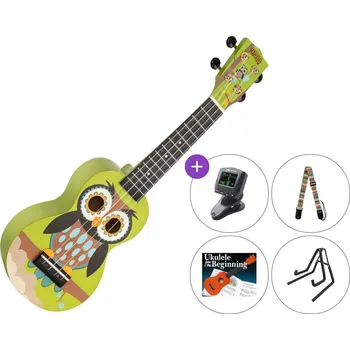 Strunný nástroj Mahalo MA1WL Art Series SET Sova Sopránové ukulele