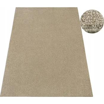 Koberec KOBEREC MĚKKÝ HUSTÝ BÉŽOVÝ MELÍROVANÝ DO OBÝVACÍHO POKOJE NEW MONTEGO 200x200 cm