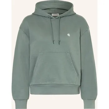 Dámské oblečení Carhartt Wip Dámská Mikina S Kapucí Casey, petrolejová, 38
