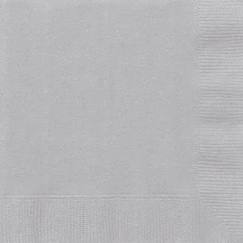 Papírový ubrousek Ubrousky stříbrné 33cm 20 KS