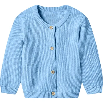 Dívčí oblečení lupilu® Dětský pletený svetr s BIO bavlnou (modrá, 86/92)