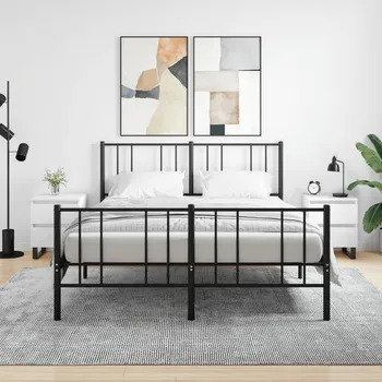 Noční stolek Noční stolky 2 ks bílé 40 x 35 x 50 cm kompozitní dřevo - 8720845905446