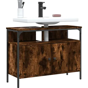 Sada koupelnových doplňků Koupelnová skříňka pod umyvadlo kouřový dub 80x30x60cm kompozit - 8721012377394