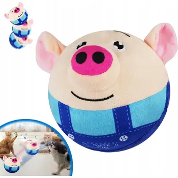 Hračka pro psa Skákací Míček pro Zvířata, Interaktivní Plyšové Prasátko Míček Pro Psy