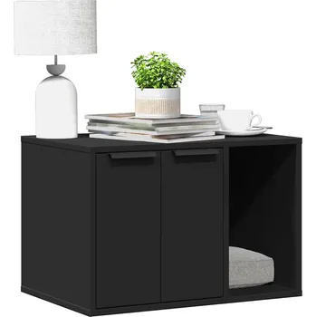 vidaXL Skříňka na kočičí záchod černá 60 x 40 x 40 cm kompozitní dřevo