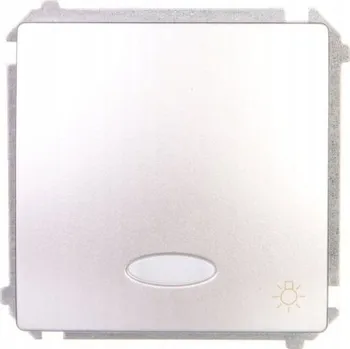 vypínač Jednopólový vypínač Kontakt-simon stříbrný klasický zápustný