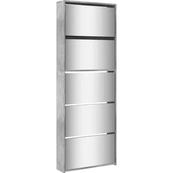 Botník Botník 5-úrovňová, šedá, betonu, 63 x 17 x 169,5 cm