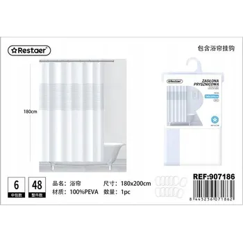 Prostěradlo Elegantní Závěs do sprchy 180 x 200 cm