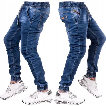 Dámské kalhoty VEL.30 jogger kalhoty NÁMOŘNICKÁ MODRÁ DŽÍNY JESPER