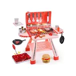 CUTE STONE Dětská hračka na grilování, kuchyňská sada, realistický kouřový gril s kuchyňskými