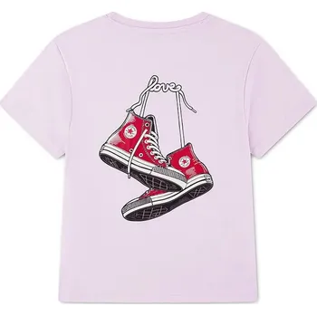 Oblečení a móda Dětské tričko Converse 3CJ604 růžová 30X, vel. 104-110