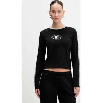 Oblečení a móda Tričko s dlouhým rukávem Guess Jeans W6RI17.J1314 černá 99X, vel. M