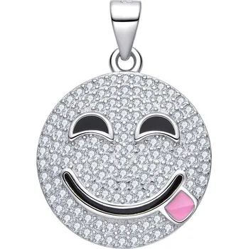 Přívěsek MOISS stříbrný přívěsek SMAJLÍK