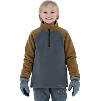 Dámská mikina Dětská flísová mikina COLOR KIDS-Fleece Stretch - Colorblock-7842-Stormy Weather Šedá 140