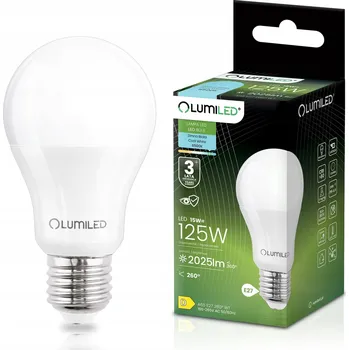 Žárovka LED žárovka E27 A65 15W (odpovídá 125W) 2025lm 6500K Studená bílá 260° LUMILED