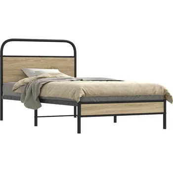 Postel Rám postele bez matrace 90x190 cm kouřový dub kompozitní dřevo - 8721158564429