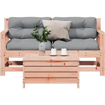 Zahradní sestava 3dílná zahradní sedací souprava s poduškami masivní douglaska - 8721012897410