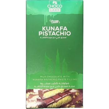Čokoláda KUNAFA PISTACHIO 190 g - originální DUBAJSKÁ ČOKOLÁDA - mléčná čokoláda s pistáciovou náplní kunafa - VÝPRODEJI !!! DMT:2/2026 (speciální recept dle Dubai Chocolate / dubajská čokoláda / prémiová kvalita / DMT: 2/2026)