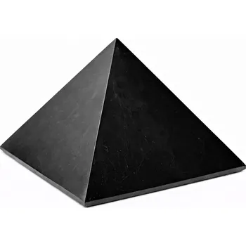 Drahý kámen Magieprirody.cz Šungit pyramida 15 x 15 cm #ZB551 leštěná šungitová pyramida