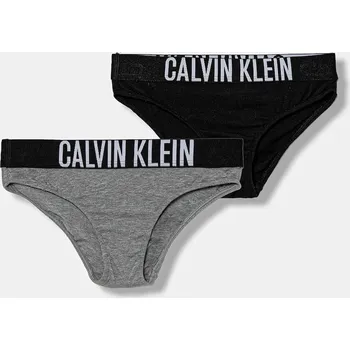 Kalhotky Dětské kalhotky Calvin Klein Underwear 2-pack G80G800729.9BYA šedá 90X, vel. 140-152