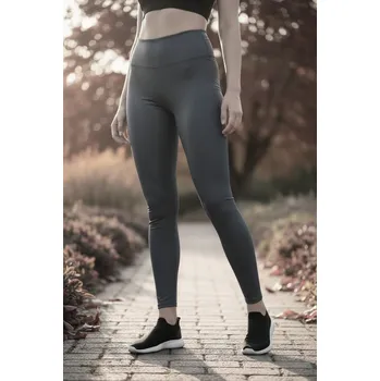 Dámské legíny Dámské koženkové legíny Fashion Design tmavě šedá