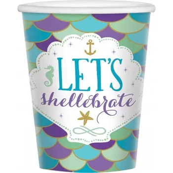 Sklenice Papírové sklenice Mořská Víla 8ks 266ml