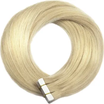 Příčesek TAPE IN vlasy Premium 50 cm – 20 pásků, 50 g, ledová blond, pravé indické vlasy