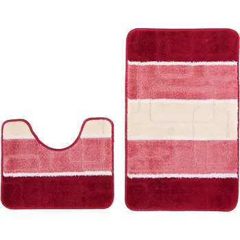 Koupelnová předložka Sada koupelnových předložek MULTI - tmavě červená Rozměr koberce: 50x80 cm