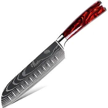 IZMAEL Kuchyňský nůž ON 20062 Santoku/Hnědá 17 cm