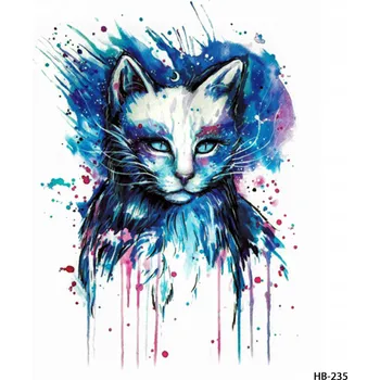 Odstranitelné tetování Dočasné tetování 3D - NALEPovací VELKÁ KOČKA