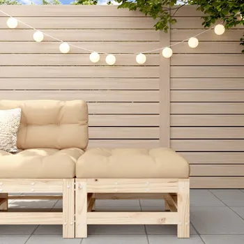 Zahradní pohovka Zahradní podnožka s poduškou masivní borové dřevo - 8720845802707