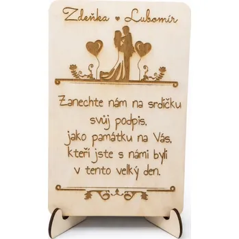 Svatební dekorace Cedulka ke knize hostů