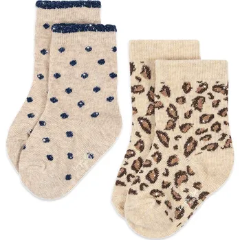 2 páry žakárových ponožek "Leo / Dot" Konges Sløjd VELIKOST: 22-24